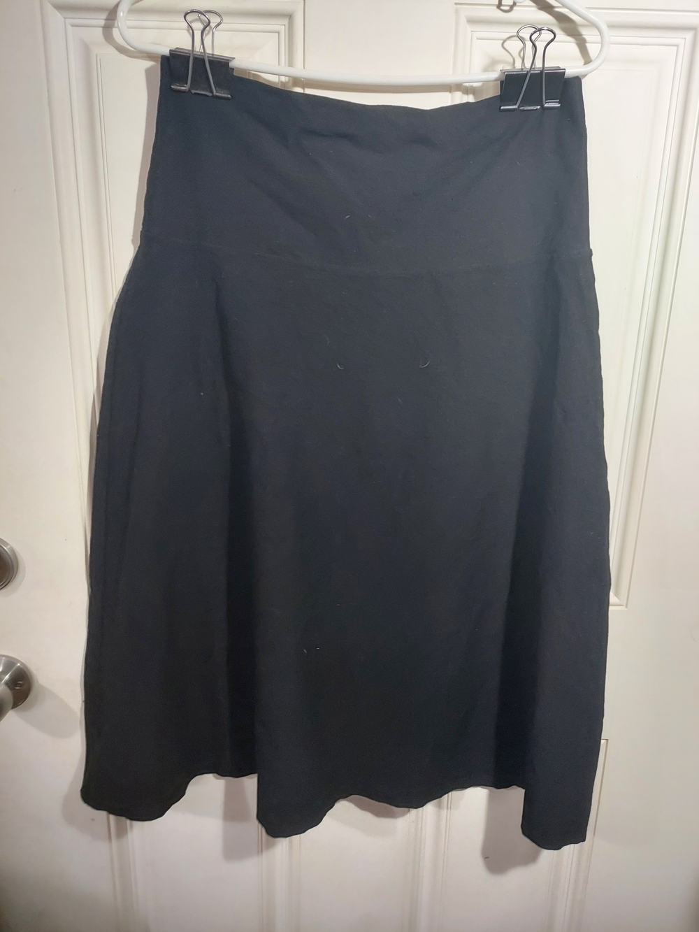 Eileen Fisher Black Midi A-Line Skirt